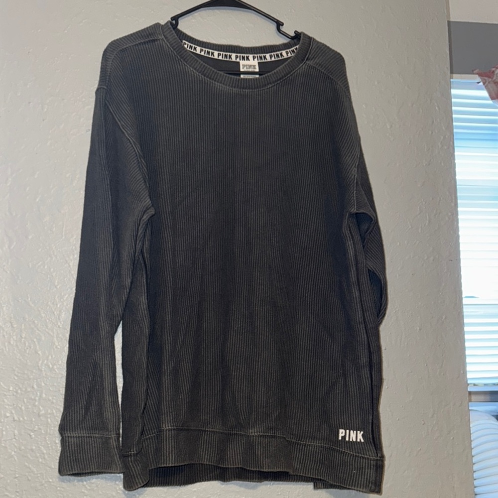 Victoria's Secret PINK Charcoal Long Sleeve Top